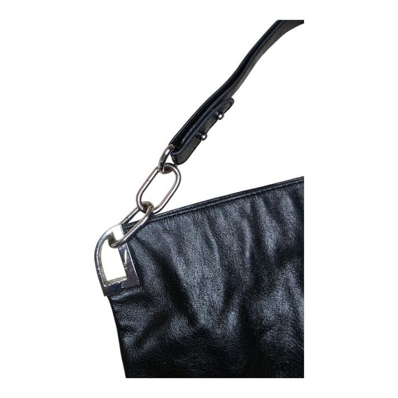 BADGLEY MISCHKA Black Leather Hobo Shoulder Bag - Picture 5 of 8